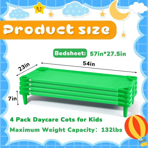 Comfortable Stackable Toddler Cots